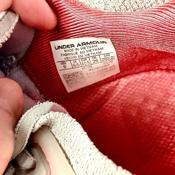 Under Armour Project Rock Beige and Pink Trainers - Picture 7 of 8